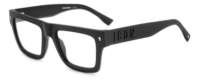 DSQUARED2 - 003 NERO OPACO | OCCHIALE DA VISTA UOMO - ICON 0023 CALIBRO UNICO